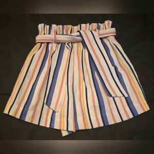 Girl's Forever Me Belted Striped Summer‎ Shorts. Size 6X Small
